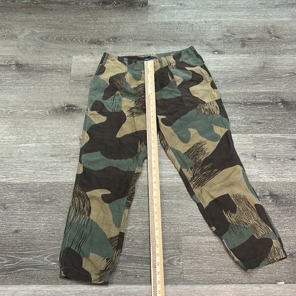 LEVI'S MADE & CRAFTED Olive Camouflage Linen Casual Pants - Picture 7 of 8